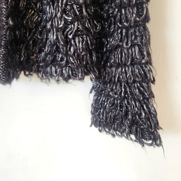 THE GREAT Short Monster Cardigan in Metallic Charcoal size 0 - Picture 5 of 8